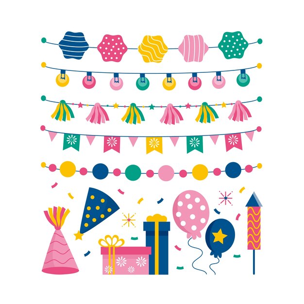 Colección de decoración de cumpleaños