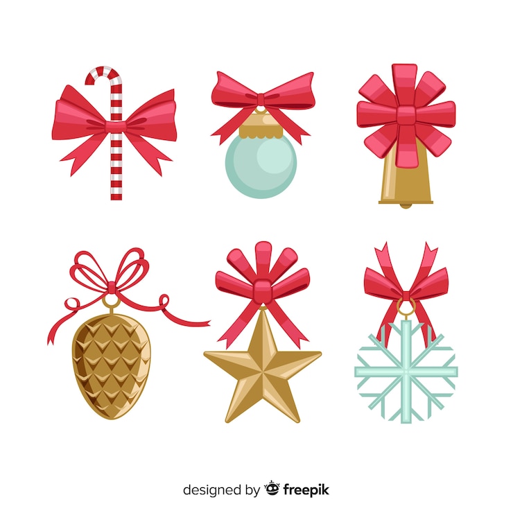 Vector gratuito colección de decoración navideña