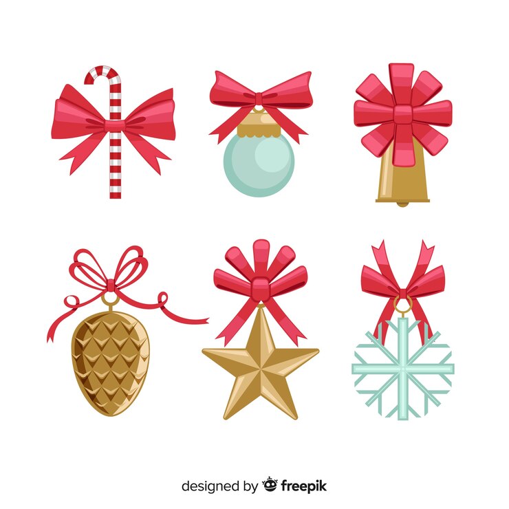 Vector gratuito colección de decoración navideña