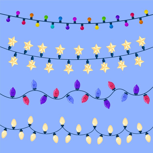 Colección decorativa cadena de luces navideñas