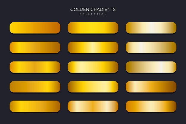 Colección de degradado dorado