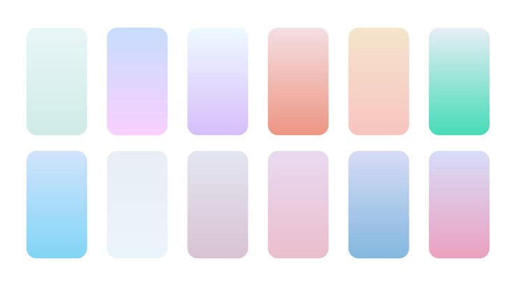 Vector gratuito colección de degradado multicolor suave para vector de texturas de fondo