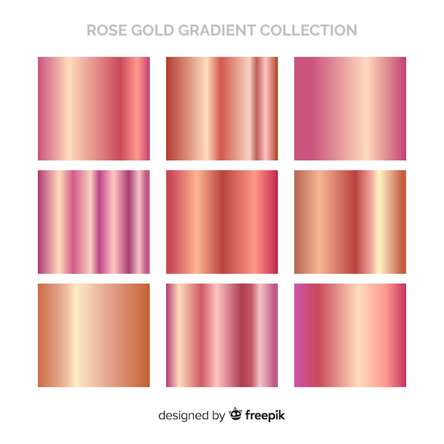Colección degradado oro rosa brillante