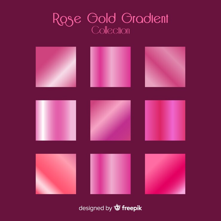 Vector gratuito colección degradado de oro rosa