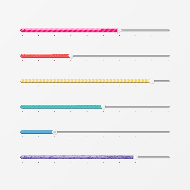 Colección de deslizadores de diseño plano