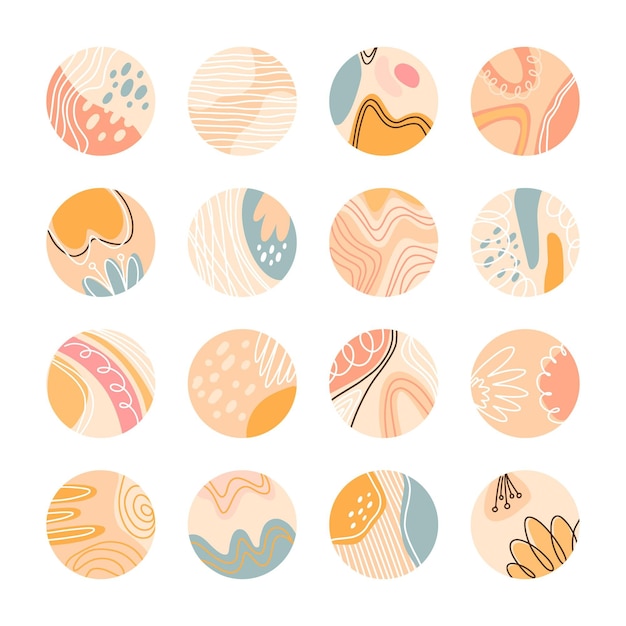 Colección de destacados creativos de instagram