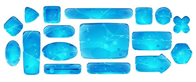 Colección de dibujos animados ice ui