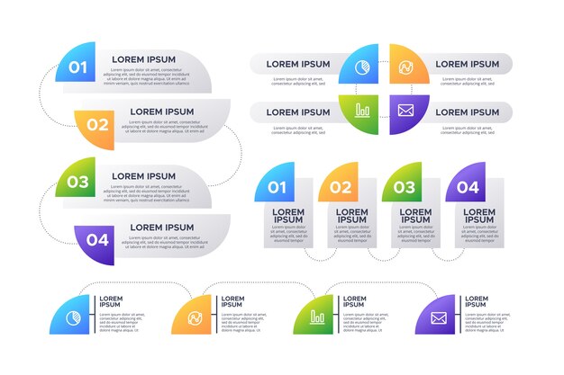 Colección de diferentes elementos infográficos