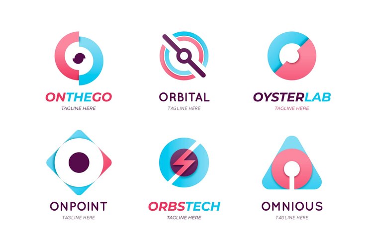 Vector gratuito colección de diferentes logotipos o