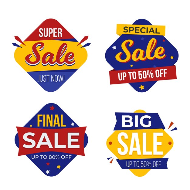 Colección de diseño de banner de venta colorido