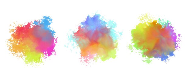 colección de diseño de fondo artístico de manchas de manchas coloridas