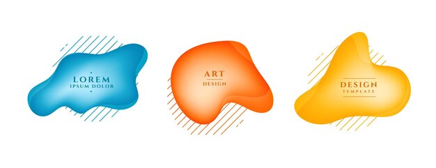 Colección de diseño de gradiente líquido abstracto