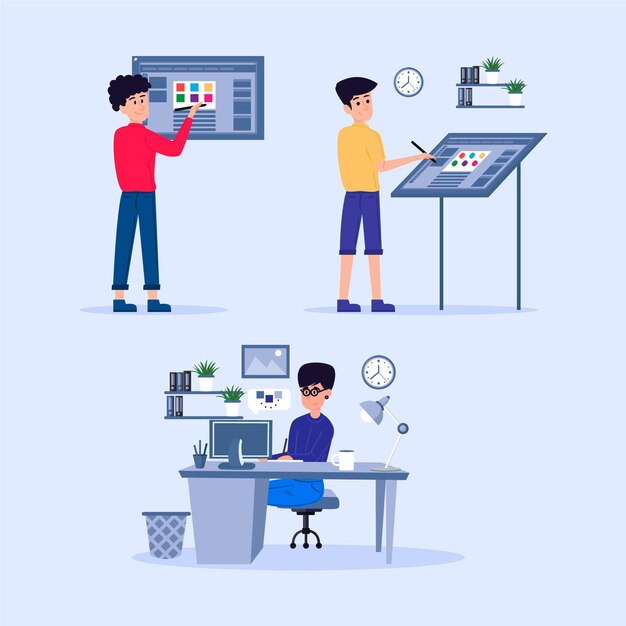 Colección de diseño gráfico de personas ilustradas