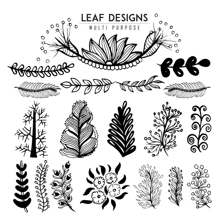 Vector gratuito colección de diseño de hojas