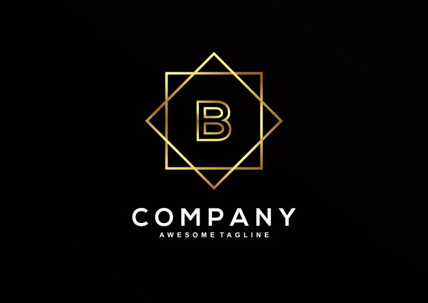 Colección de diseño de logotipo de letra B de lujo