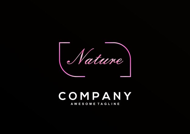 Colección de diseño de logotipos naturales de lujo