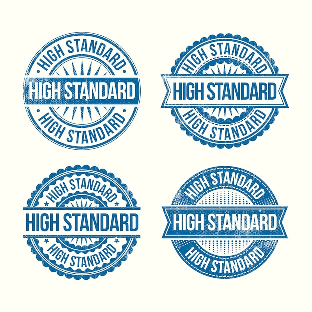 Vector gratuito colección de diseño de sellos estándar
