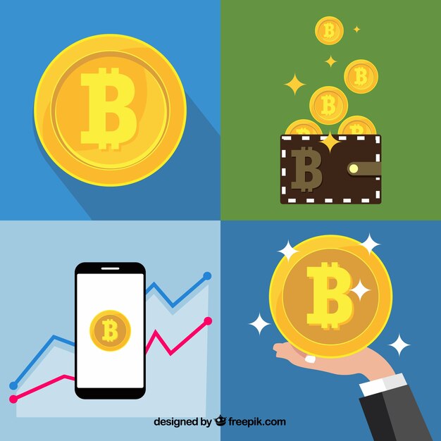 Colección de diseños de bitcoin