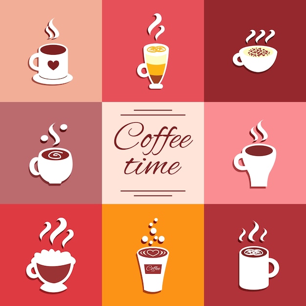 Vector gratuito colección de diseños de café