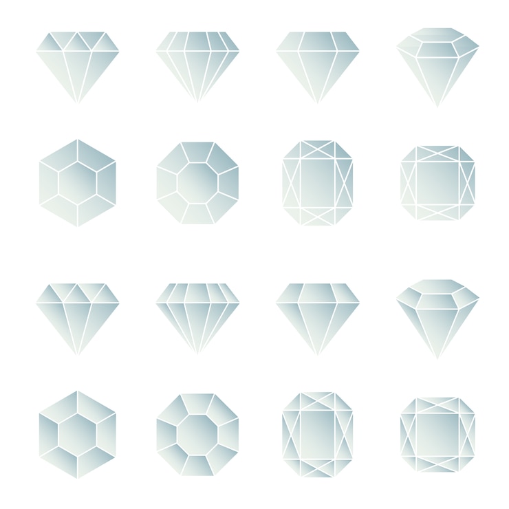 Vector gratuito colección de diseños de diamantes