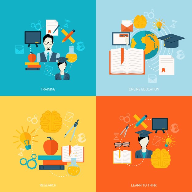 Colección de diseños de educación