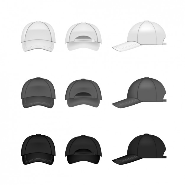 Vector gratuito colección de diseños de gorras