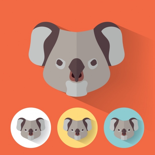 Vector gratuito colección de diseños de koala