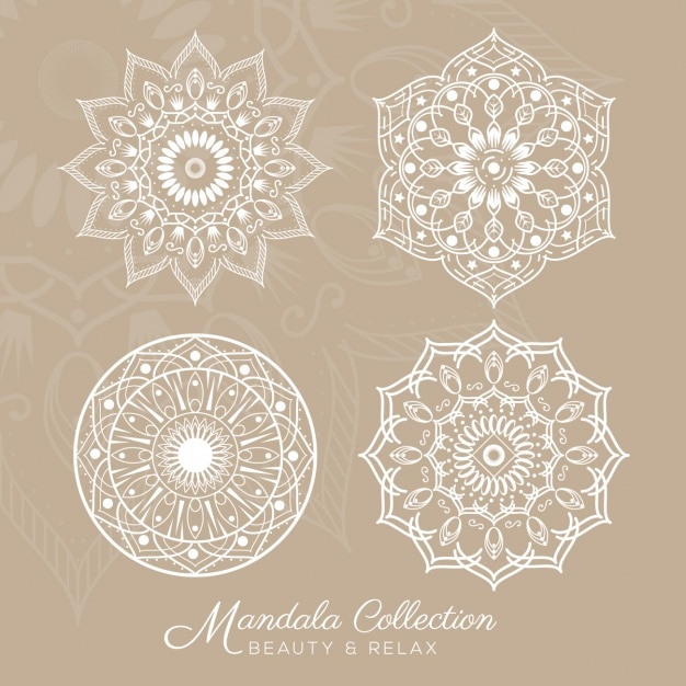 Vector gratuito colección de diseños de mandalas