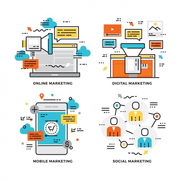 Colección de diseños de márketing