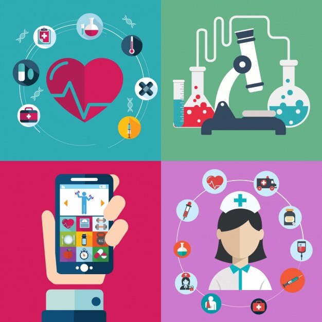 Vector gratuito colección de diseños de medicina