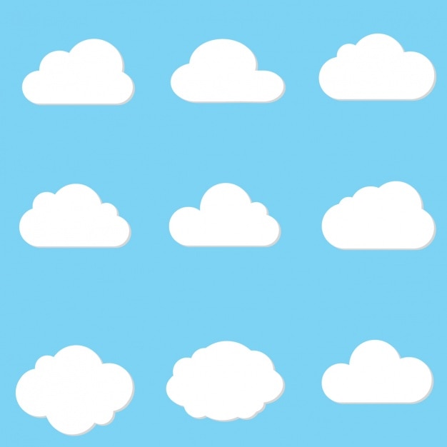 Colección de diseños de nubes