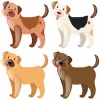 Vector gratuito colección de diseños de perro