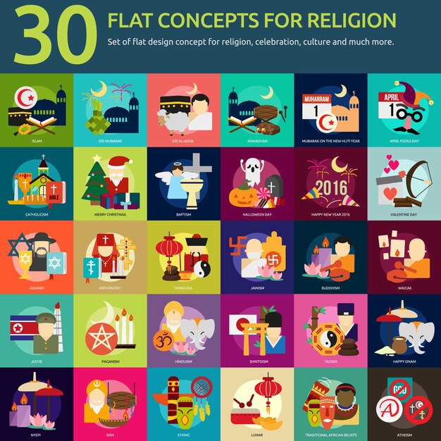 Colección de diseños de religión