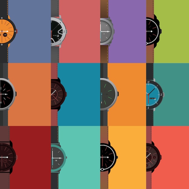 Vector gratuito colección de diseños de relojes