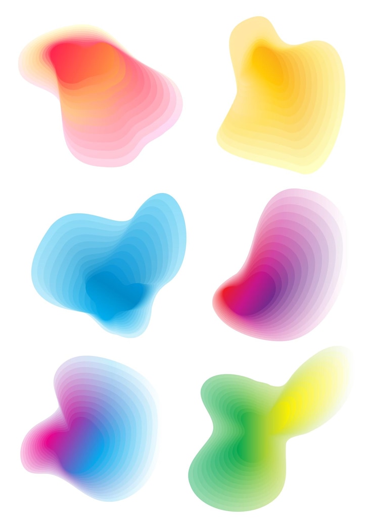 Vector gratuito colección de diseños de topografía degradada.