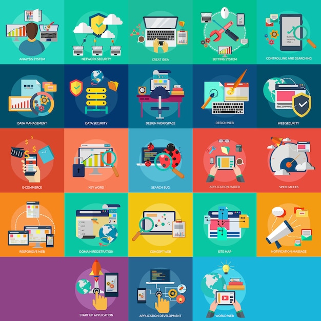 Colección de diseños de web