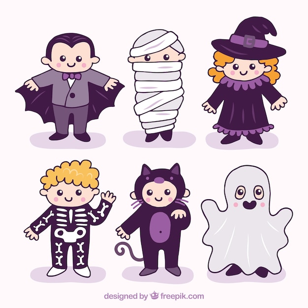 Colección de disfraces de halloween