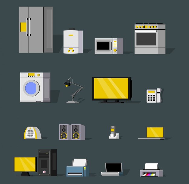 Colección de dispositivos inalámbricos modernos