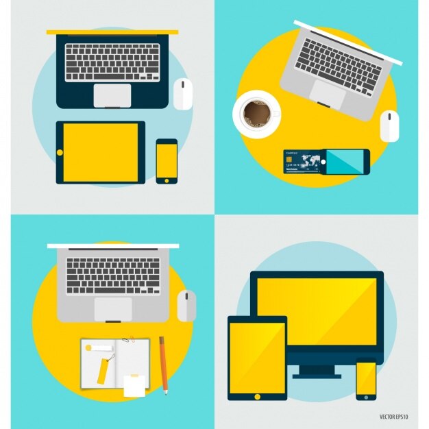 Colección de dispositivos de negocios