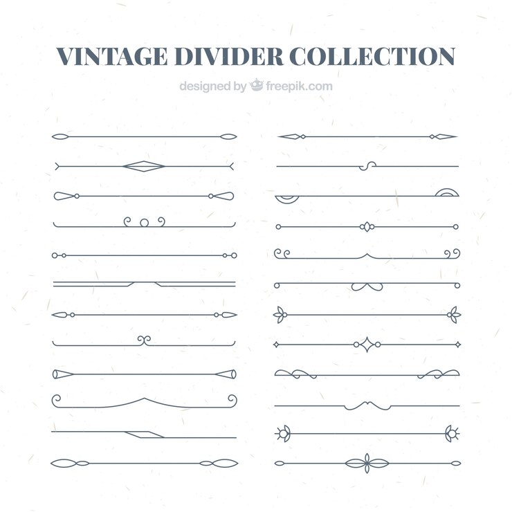 Vector gratuito colección de divisores en estilo vintage