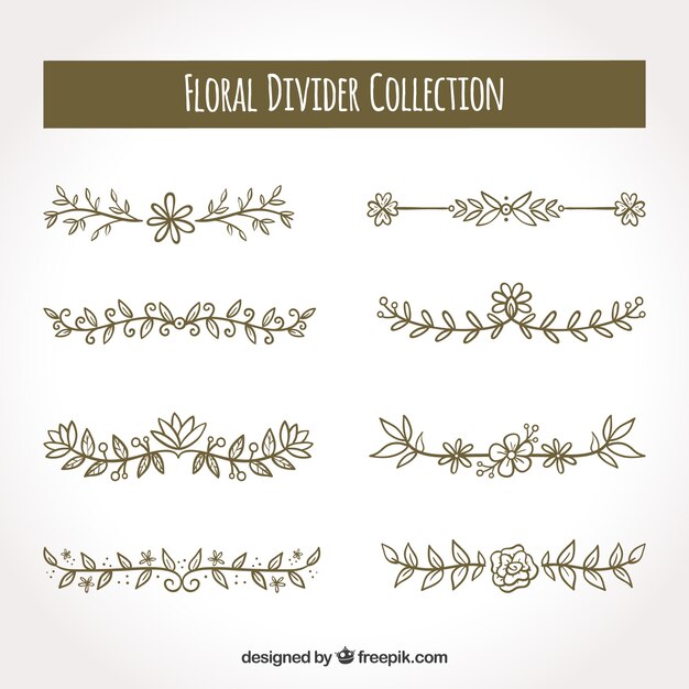 Colección de divisores florales