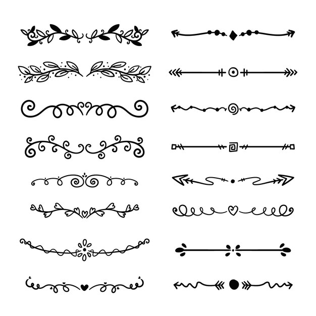 Colección de divisores ornamentales