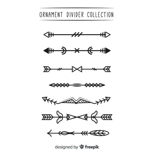 Colección de divisores de ornamentos