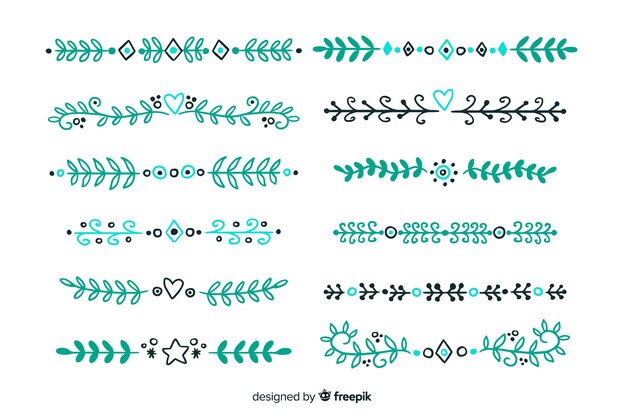 Colección de divisores de ornamentos