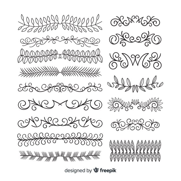 Colección de divisores de ornamentos