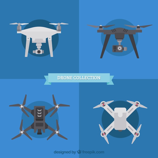 Colección de drones con estilo moderno