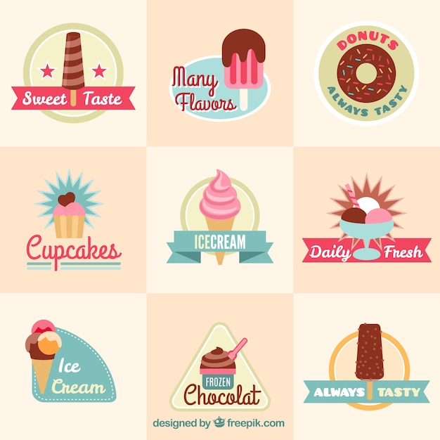 Colección dulces deliciosos