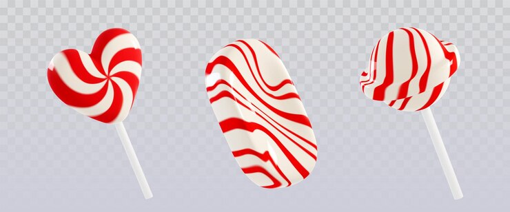 Vector gratuito colección de dulces de piruleta en 3d
