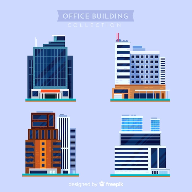 Vector gratuito colección de edificios de oficina