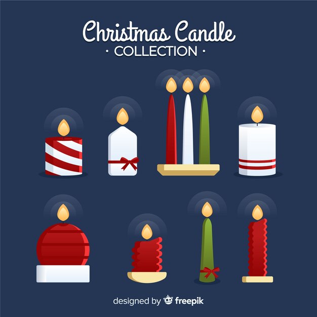 Colección elegante de velas de navidad